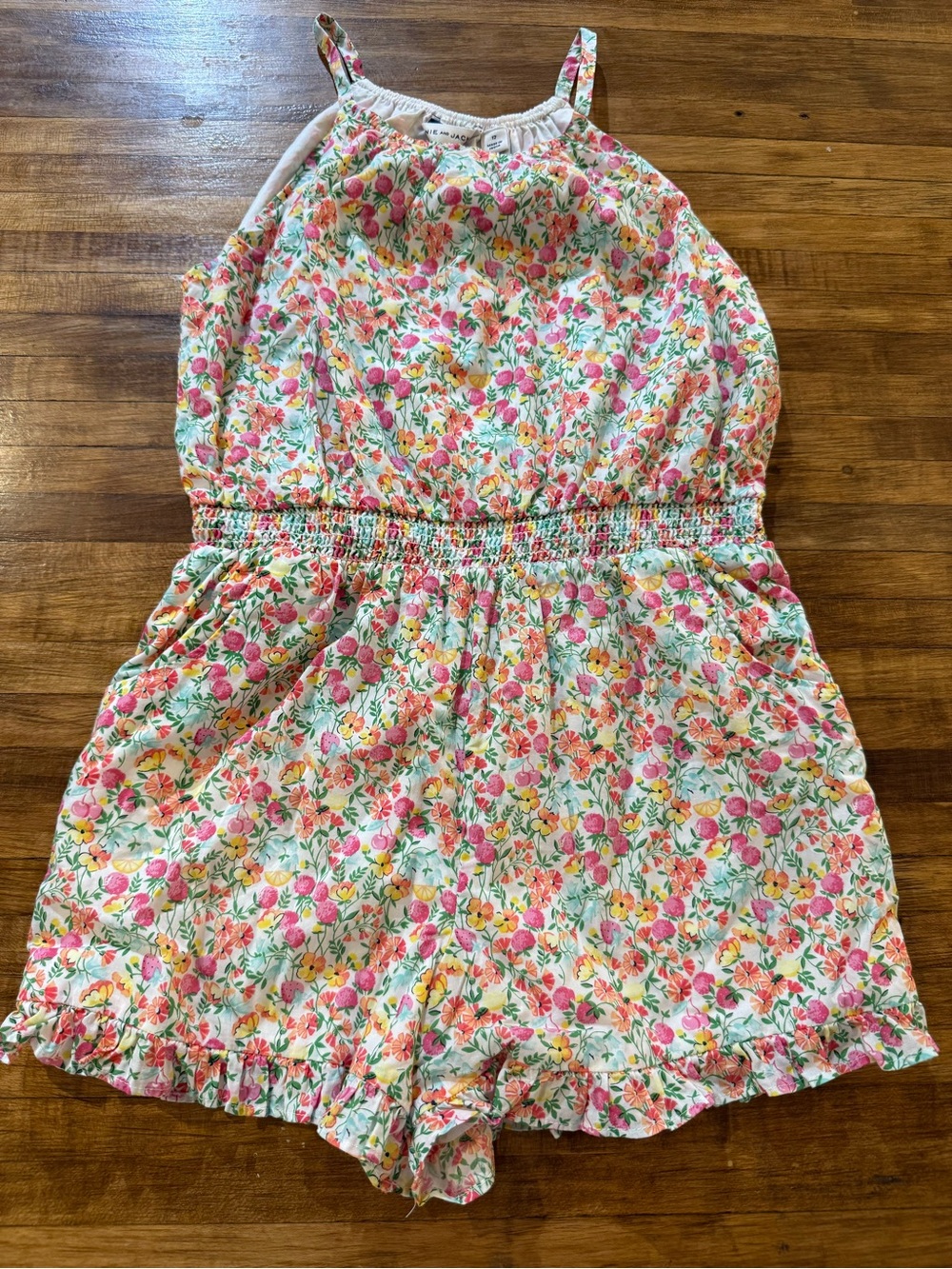 Janie & Jack Floral Summertime Romper sz 12 (v1)